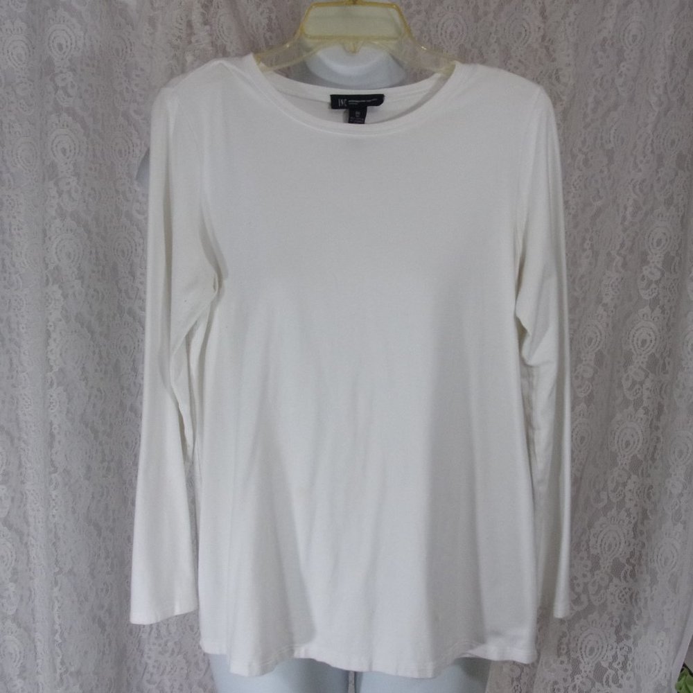 Inc. White top blouse scoop neck Size OX